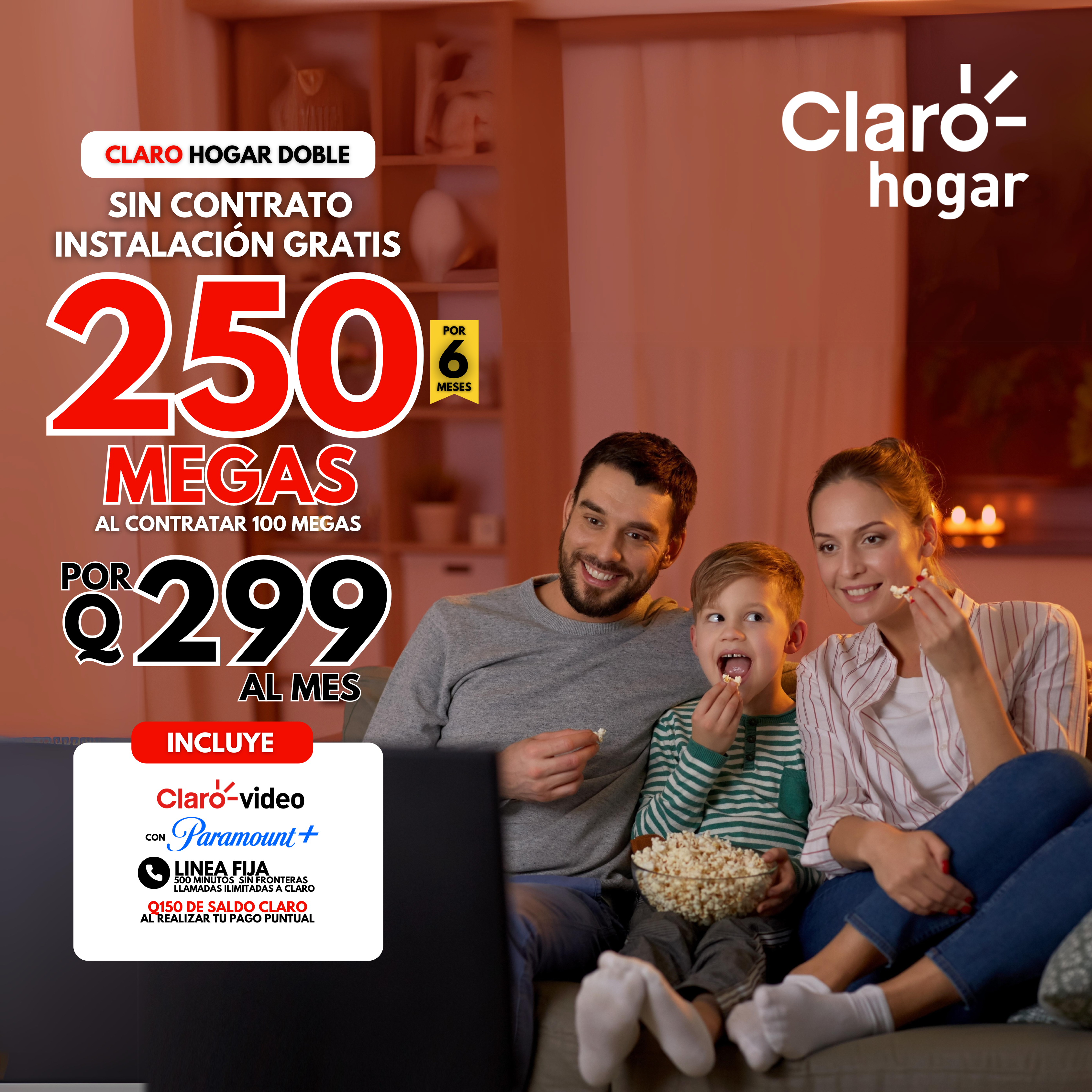 Claro Hogar Doble 100 Mbps